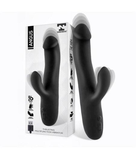 Angus Vibrador con Función de Movimiento Thrusting 2 Motores Silicona USB