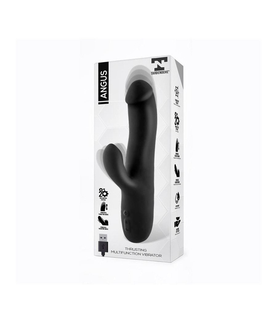 Angus Vibrador con Funcion de Movimiento Thrusting 2 Motores Silicona USB