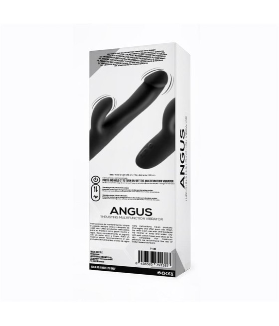 Angus Vibrador con Funcion de Movimiento Thrusting 2 Motores Silicona USB