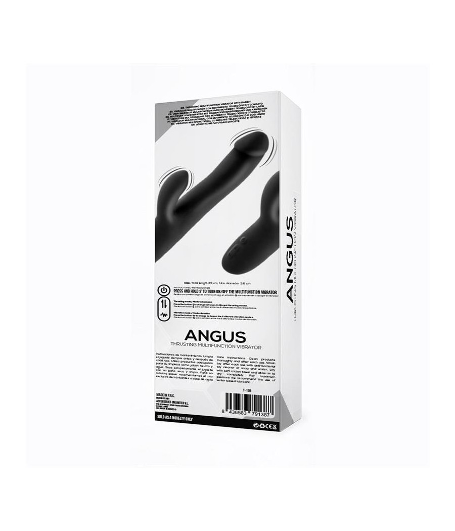 Angus Vibrador con Funcion de Movimiento Thrusting 2 Motores Silicona USB