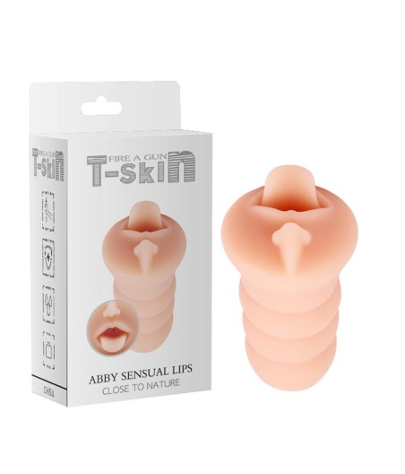 Masturbador Abby Sensual T-Skin 15 cm Natural