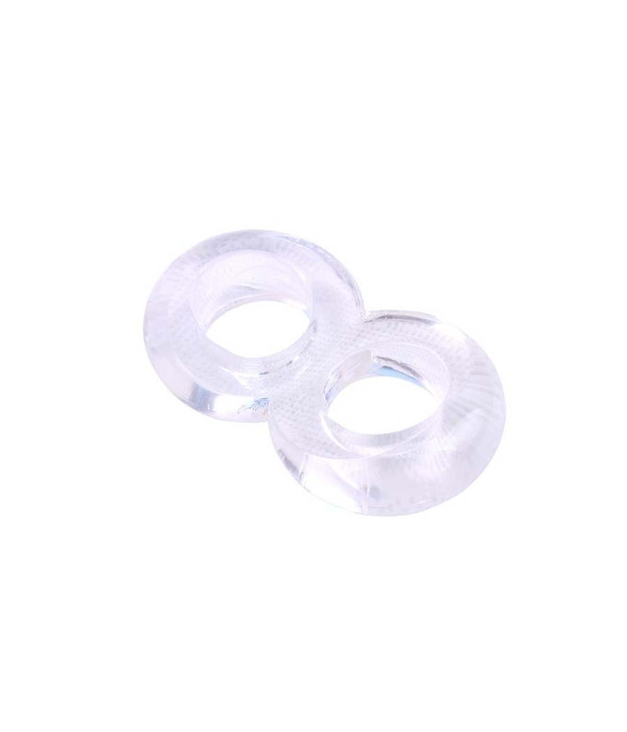 Anillo para el Pene Doble Duo Cock 8 Transparente