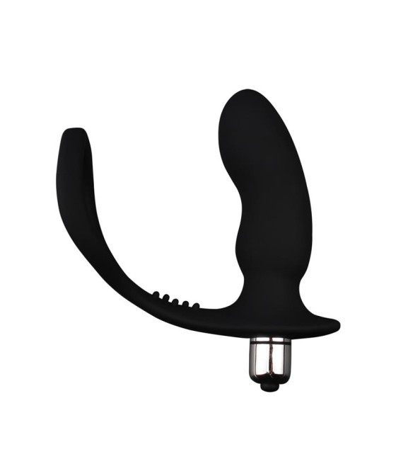 Anillo para el Pene con Plug Anal Negro