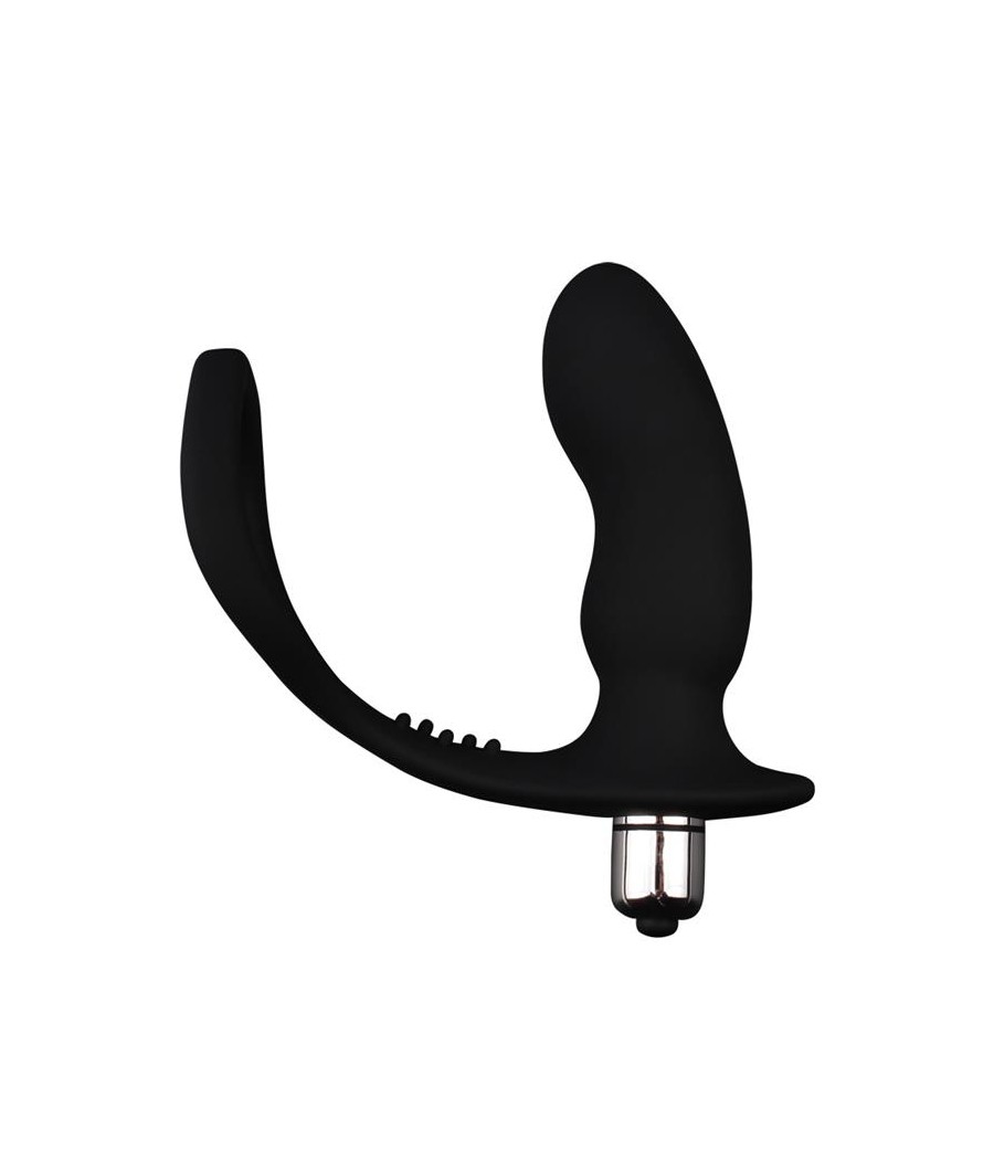 Anillo para el Pene con Plug Anal Negro