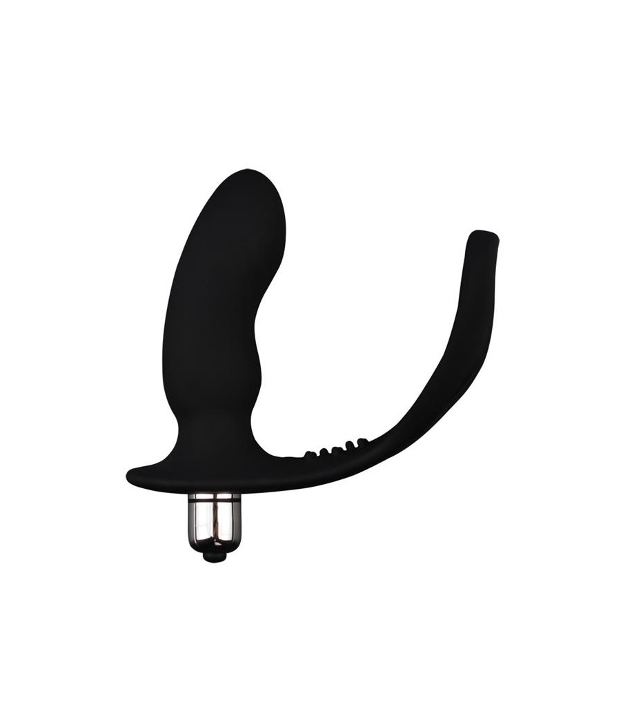 Anillo para el Pene con Plug Anal Negro