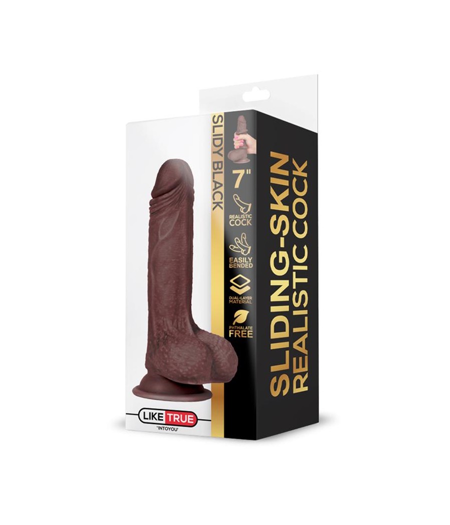 Slidy Dildo Realista Dual Layer Retractil y Orientable 7