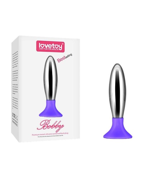 Plug Anal Bobby Metal y Silicona Purpura