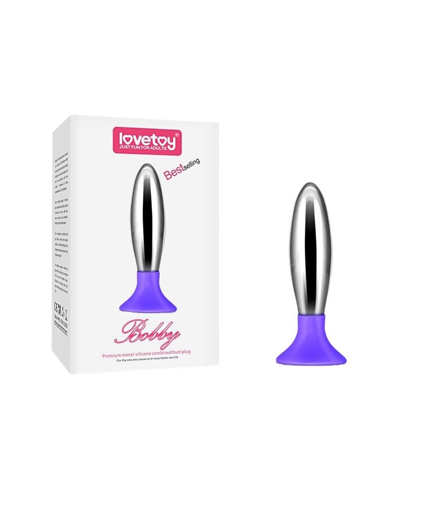 Plug Anal Bobby Metal y Silicona Purpura