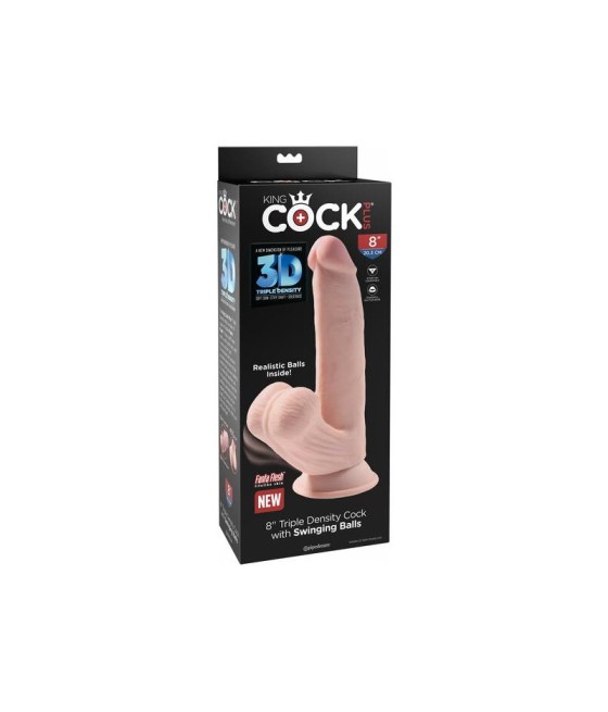 Dildo Triple Densidad Testiculos Oscilantes 8