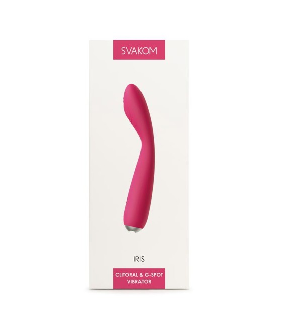 Iris Vibrador Punto G USB Silicona Rojo Ciruela