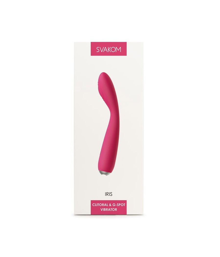 Iris Vibrador Punto G USB Silicona Rojo Ciruela