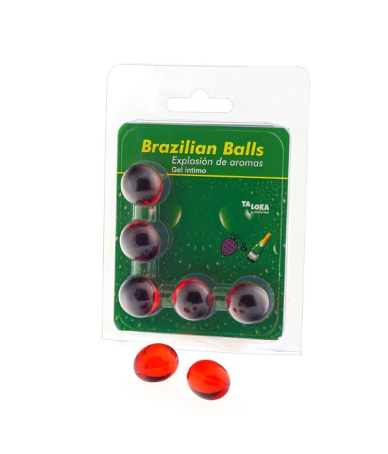 Set 5 Brazilian Balls Explosion Aroma de Fresa Champan