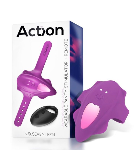 No Seventeen Estimulador de Braguita Control Remoto USB Magnetico Purpura