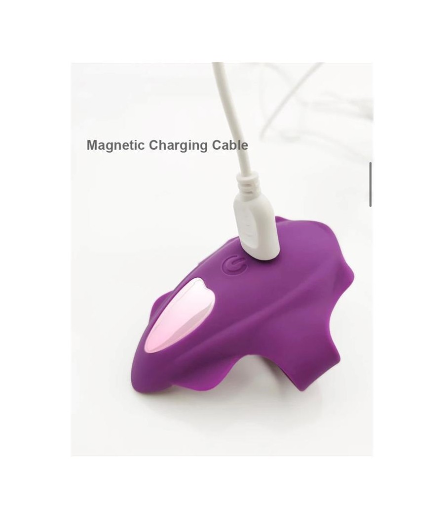 No Seventeen Estimulador de Braguita Control Remoto USB Magnetico Purpura