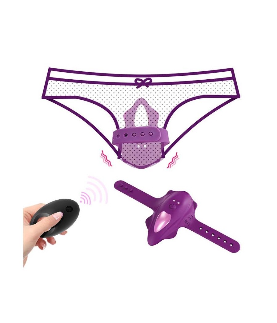 No Seventeen Estimulador de Braguita Control Remoto USB Magnetico Purpura