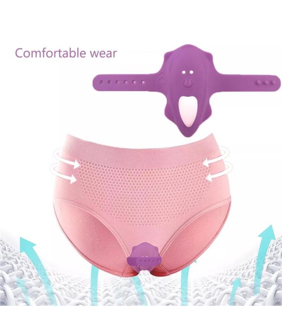 No Seventeen Estimulador de Braguita Control Remoto USB Magnetico Purpura