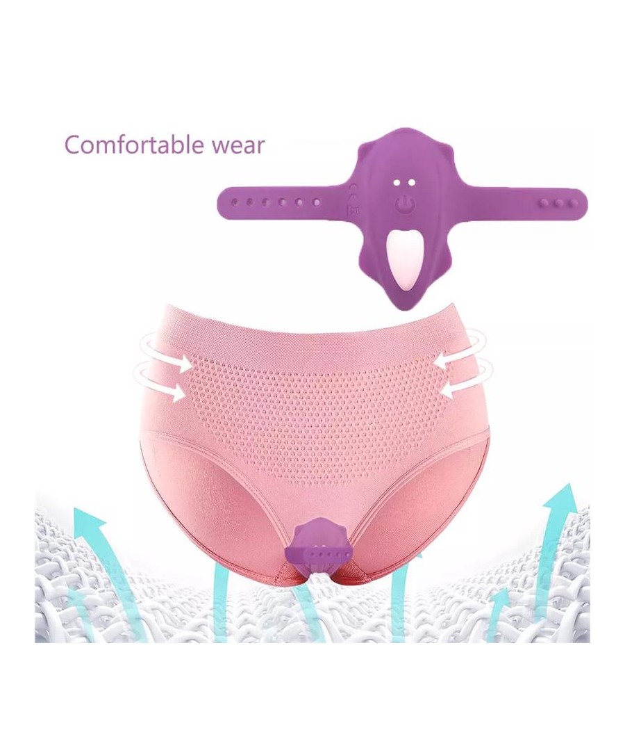 No Seventeen Estimulador de Braguita Control Remoto USB Magnetico Purpura