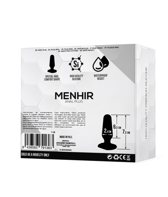 Menhir Plug Anal Silicona Negro