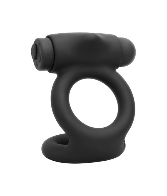 Denver Anillo Doble con Bala Vibradora USB Silicona Negro