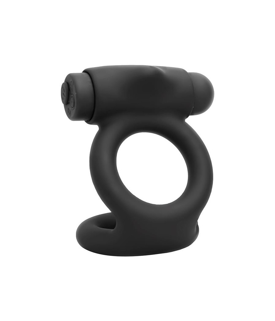 Denver Anillo Doble con Bala Vibradora USB Silicona Negro