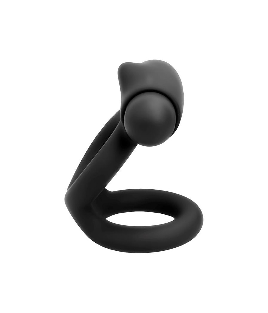 Denver Anillo Doble con Bala Vibradora USB Silicona Negro