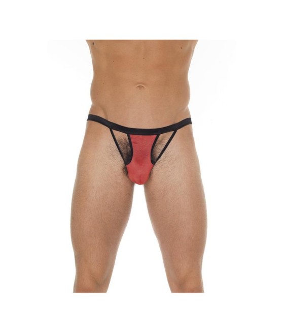 Tanga con Tiras Rojo y Negro Talla unica