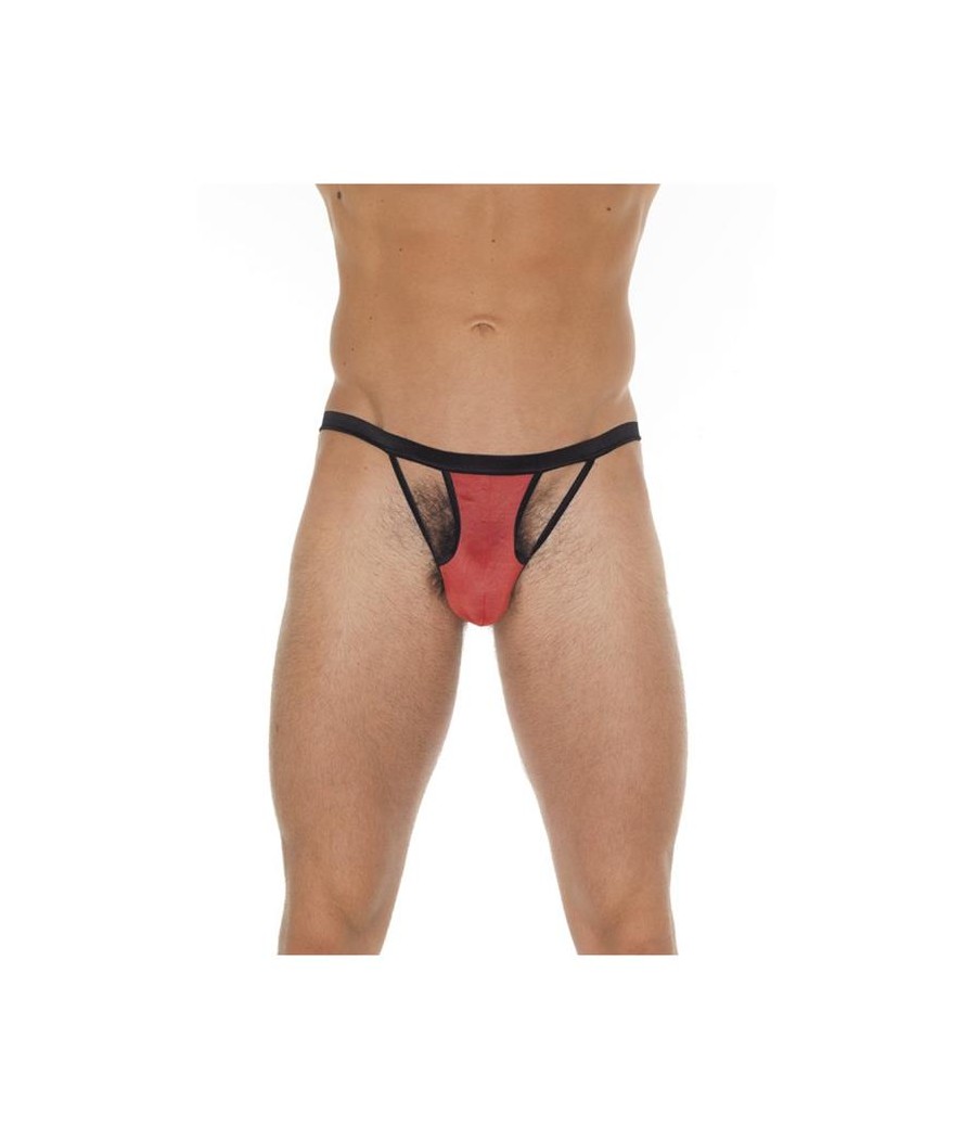 Tanga con Tiras Rojo y Negro Talla unica