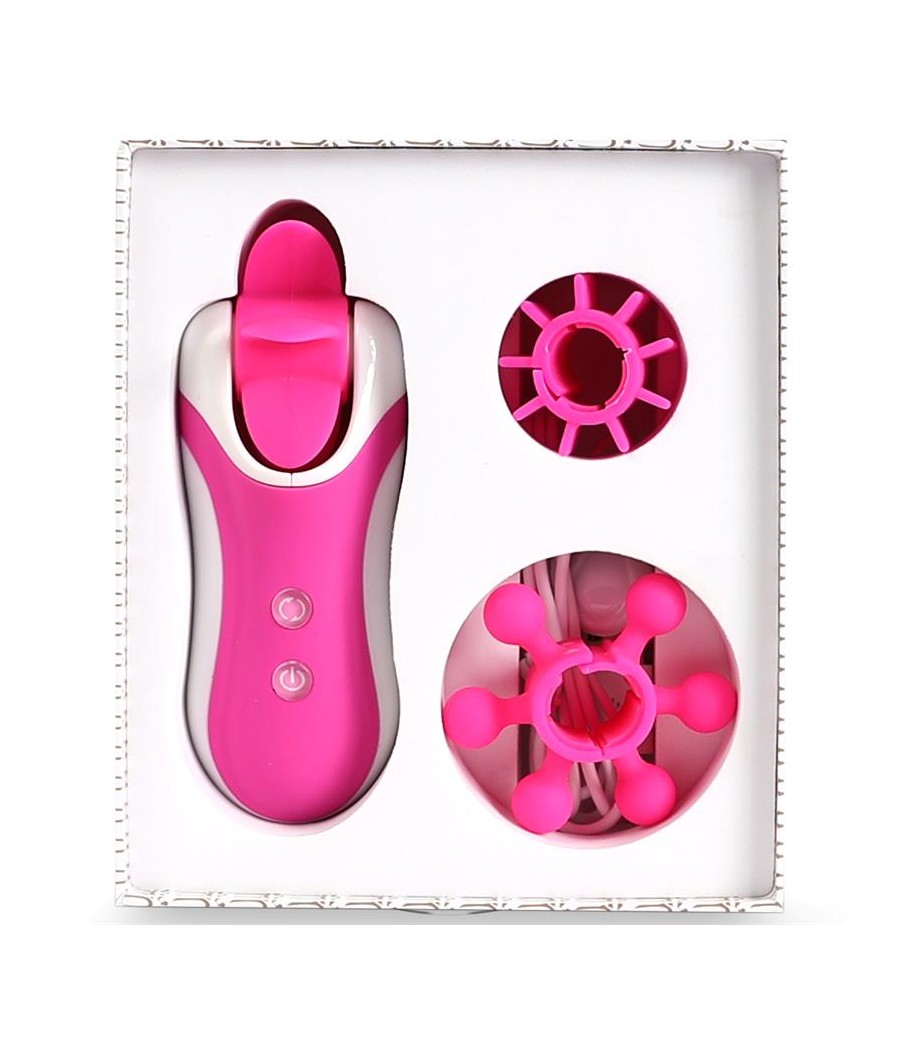 Clitella Estimulador Sexo Oral con Accesorios Rosa