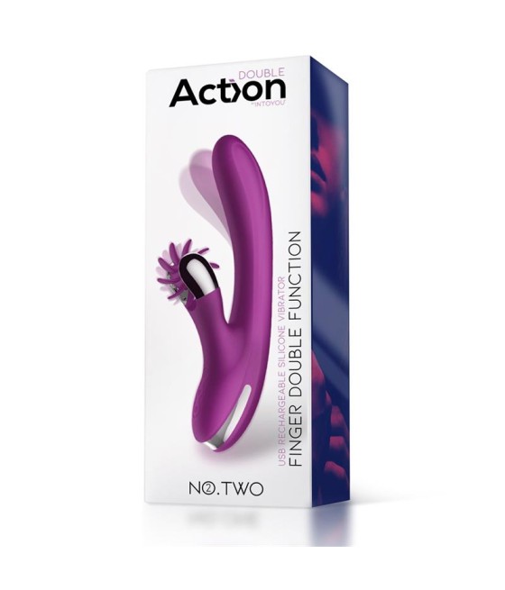 No Two Vibrador Movimiento Finger y Rueda Estimuladora