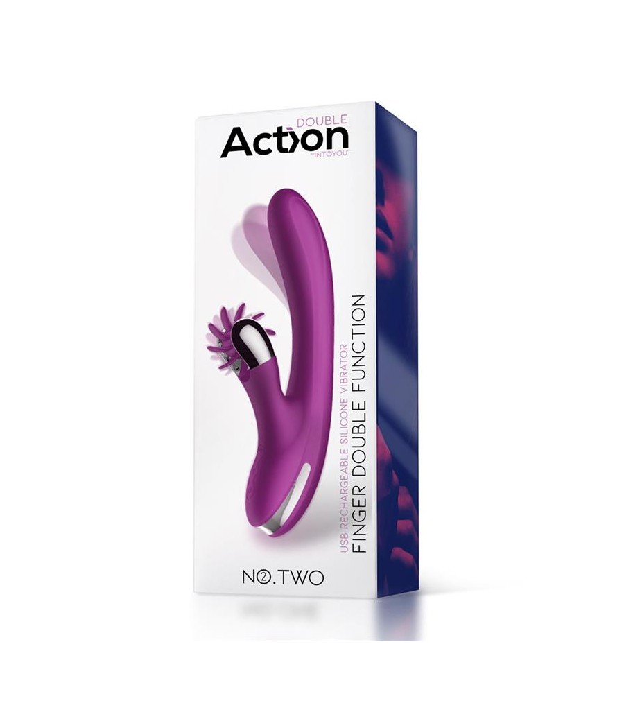 No Two Vibrador Movimiento Finger y Rueda Estimuladora