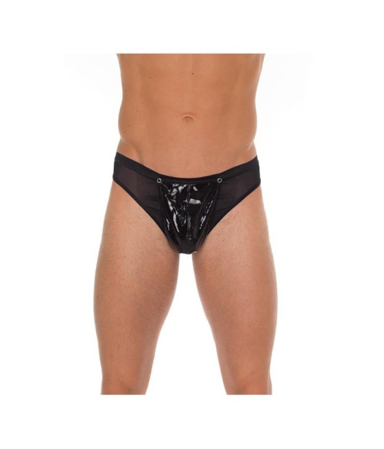 Tanga de PVC Negro Talla unica