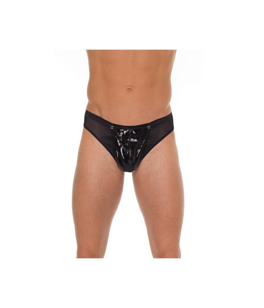 Tanga de PVC Negro Talla unica