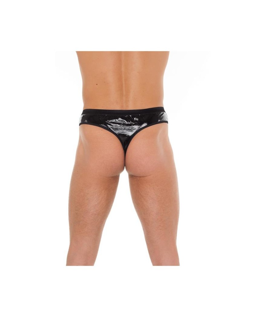 Tanga de PVC Negro Talla unica