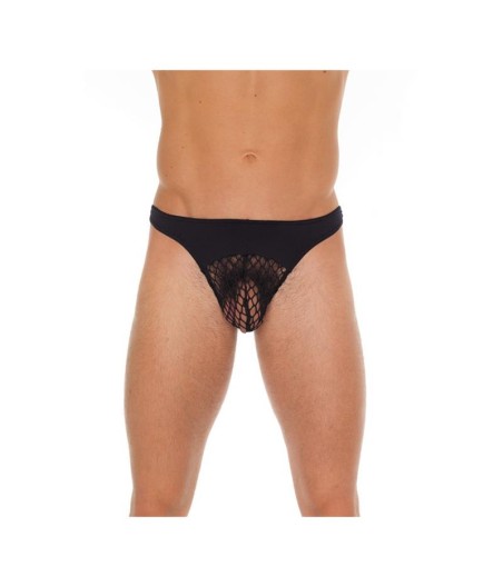 Tanga Rejilla Negro Talla Única