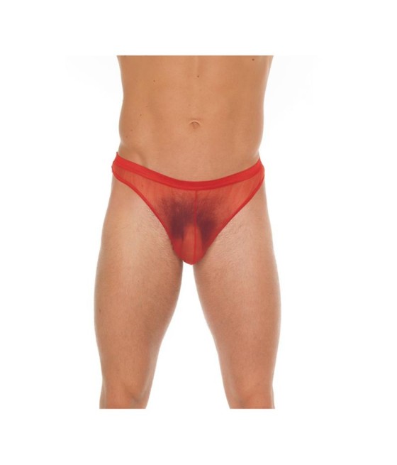 Tanga Rejilla Rojo Talla Única