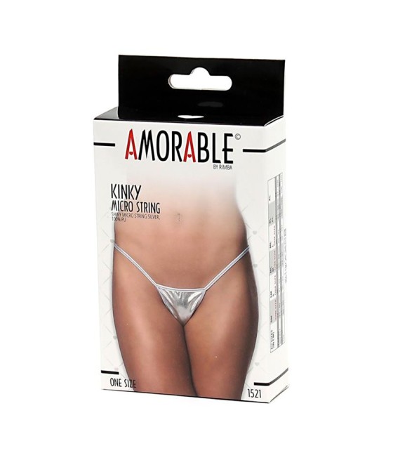 Micro Tanga Plateado Talla Unica