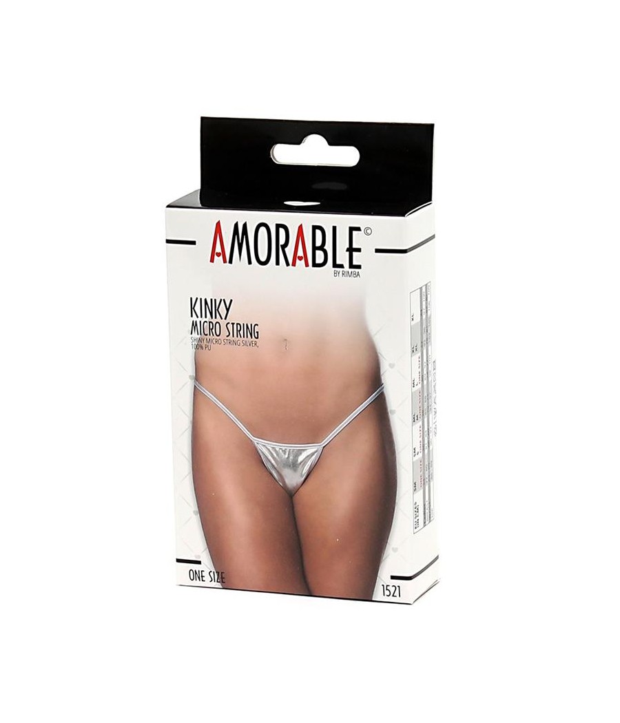 Micro Tanga Plateado Talla Unica