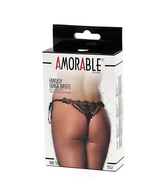 Tanga Fantasia Negro Talla Unica