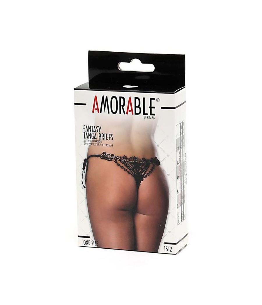 Tanga Fantasia Negro Talla Unica