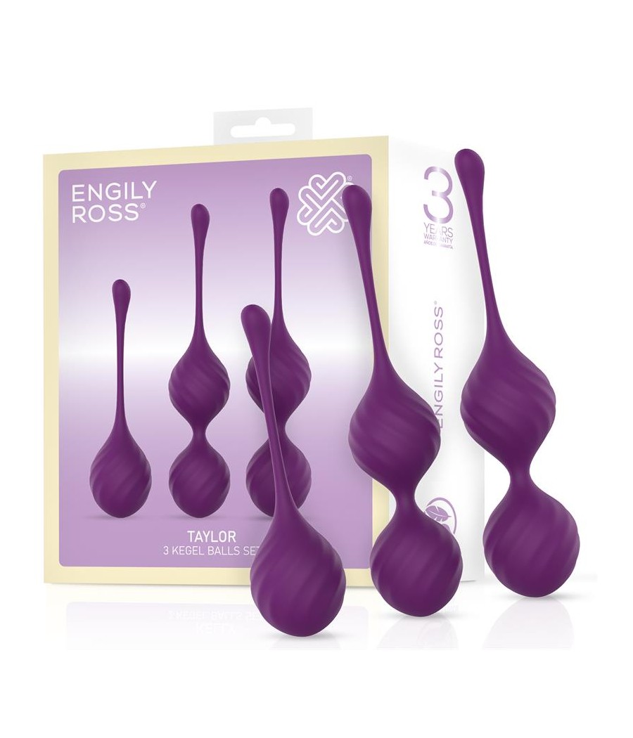 Taylor 20 Bolas Kegel Silicona Purpura