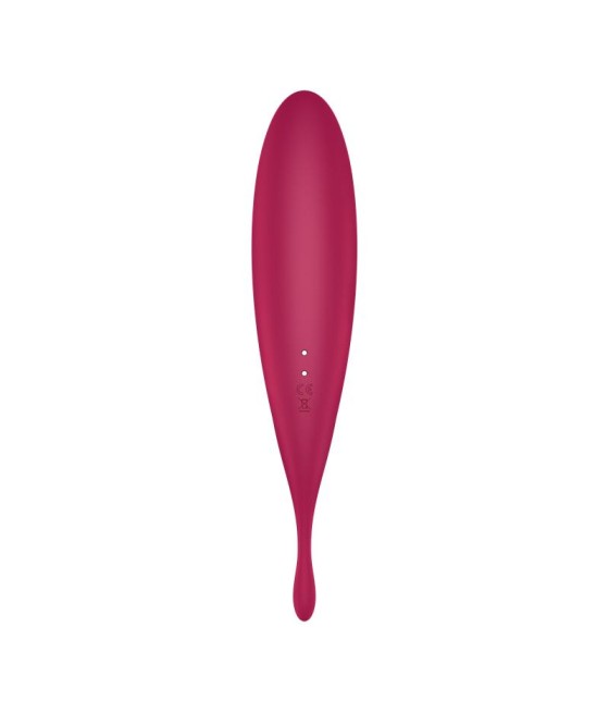 Twirling Pro Succionador y Vibrador APP Satisfyer Connect Dark Red