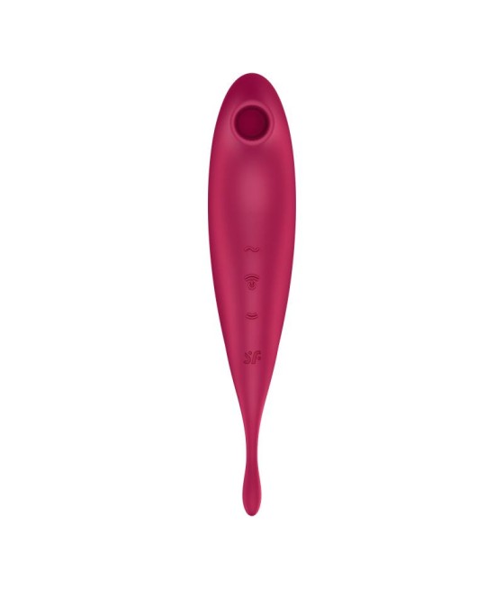 Twirling Pro Succionador y Vibrador APP Satisfyer Connect Dark Red