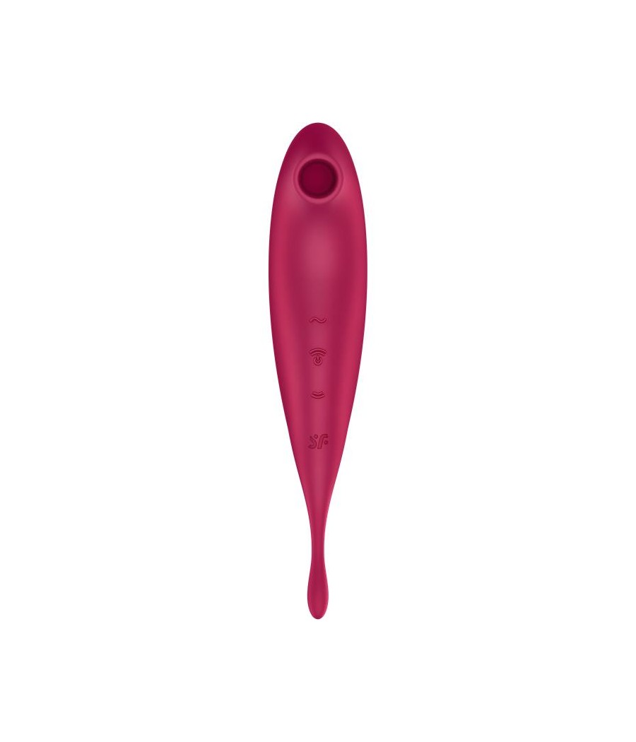 Twirling Pro Succionador y Vibrador APP Satisfyer Connect Dark Red