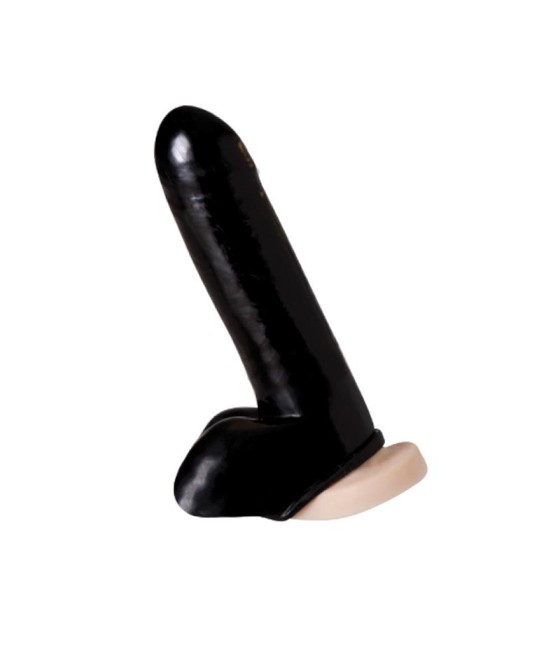 Rimba Latex Play Funda de Pene y Testiculos Color Negro