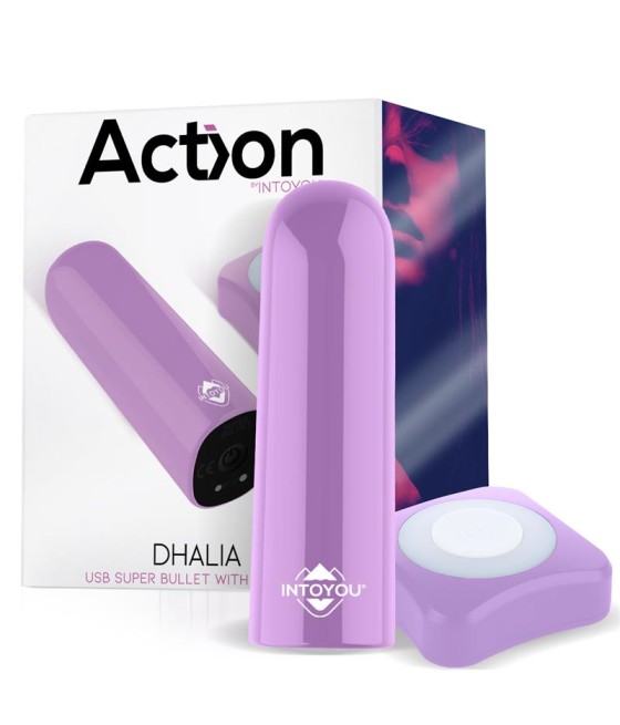 Dhalia Super Bala Vibradora Control Remoto Alta Potencia USB Pupura