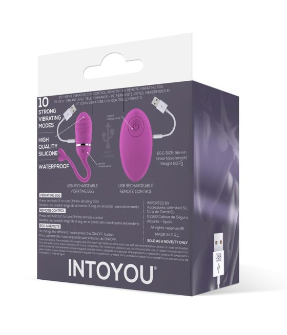 Huevo Vibrador Control Remoto Odise USB Silicona Rosa