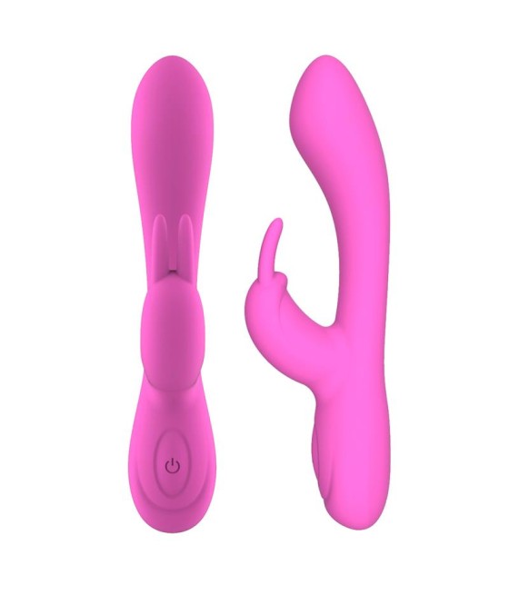 Mauve Vibrador Unibody Silicona Liquida USB Rosa