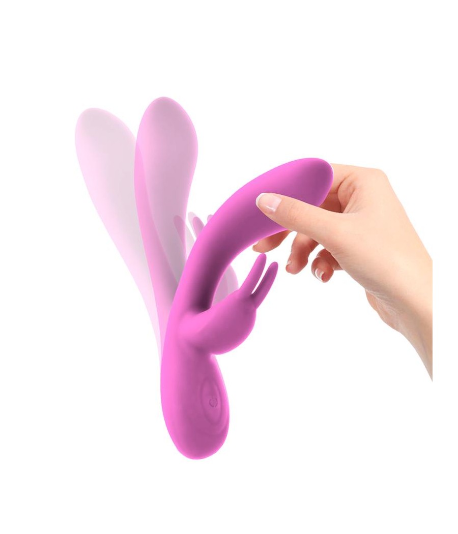 Mauve Vibrador Unibody Silicona Liquida USB Rosa