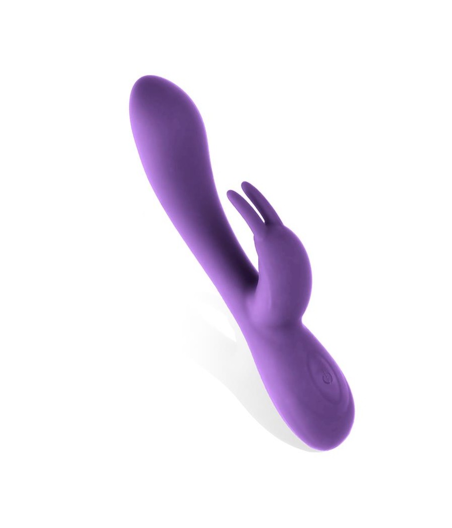 Mauve Vibrador Unibody Silicona Liquida USB Purpura