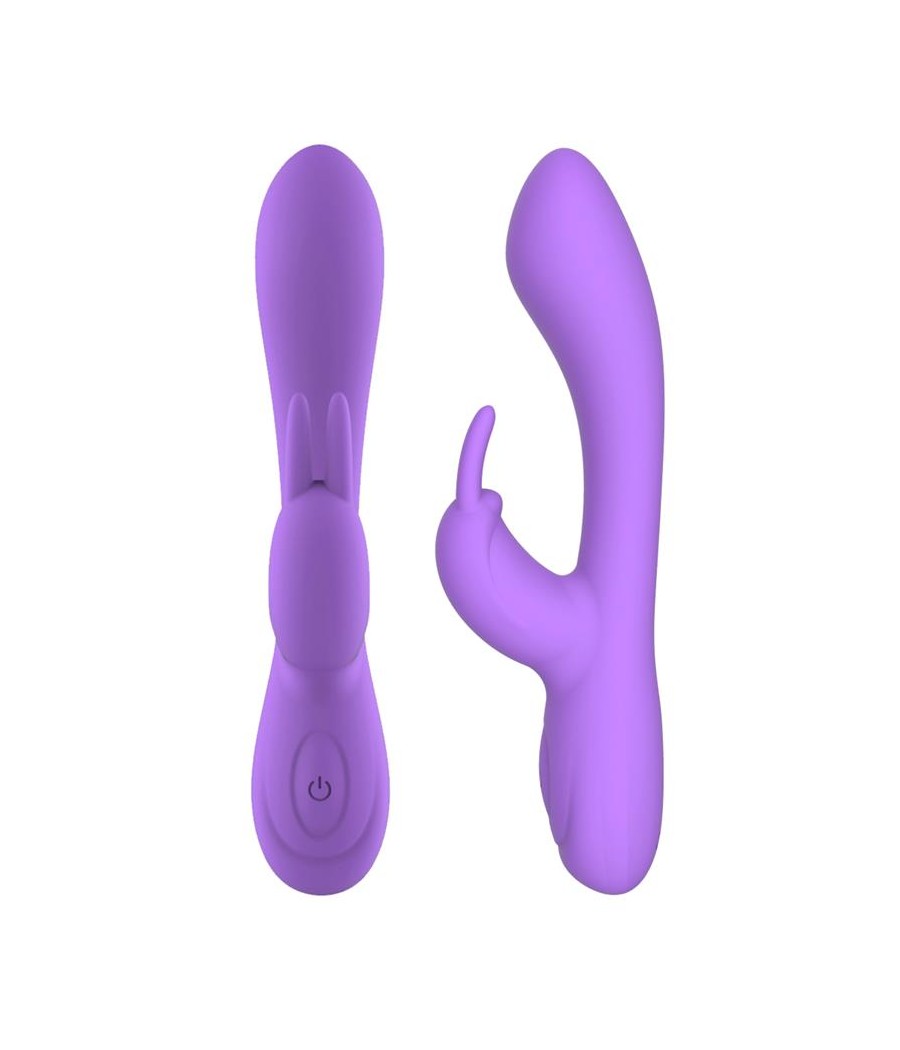 Mauve Vibrador Unibody Silicona Liquida USB Purpura